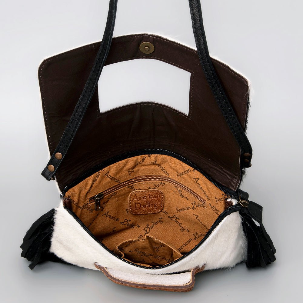 American Darling Hand Tooled Hair-On Genuine Leather