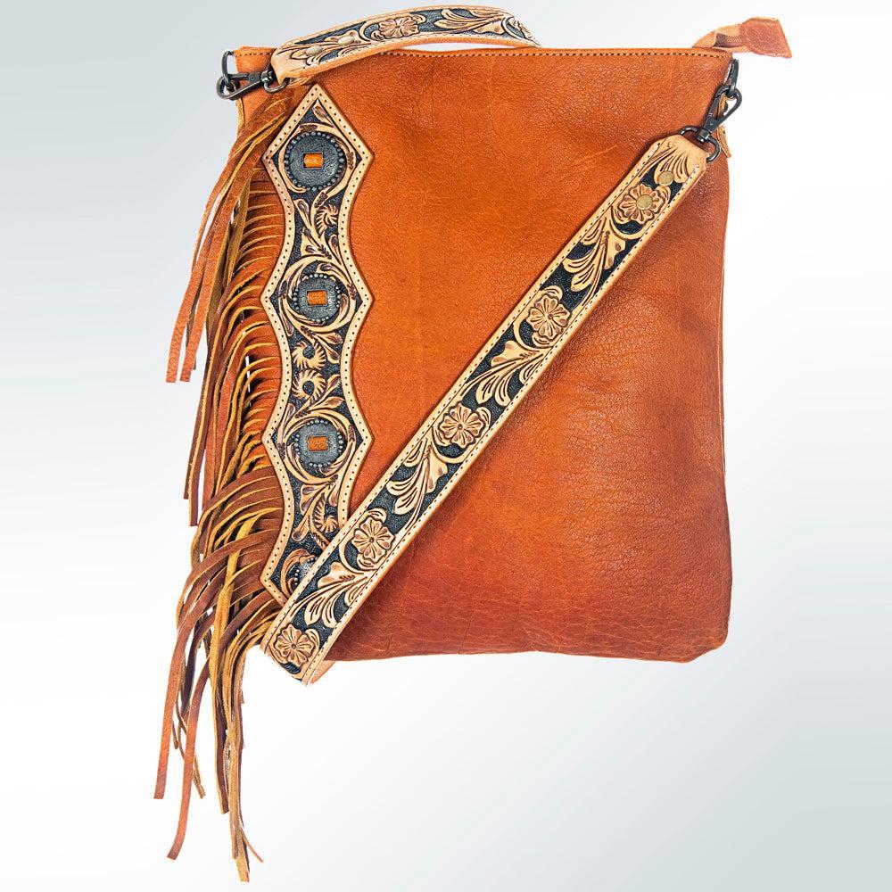 American Darling Hand-Tooled Genuine Leather Chaps Bag