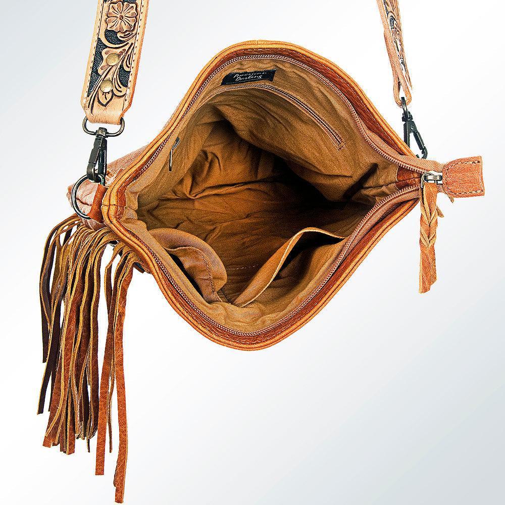 American Darling Hand-Tooled Genuine Leather Chaps Bag