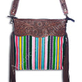 American Darling Hand-Tooled Saddle Blanket Leather Crossbody Bag
