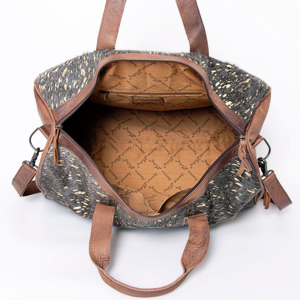 American Darling Women's Duffel Bag Western Hair On Genuine Leather Handbag and Ladies Purse
