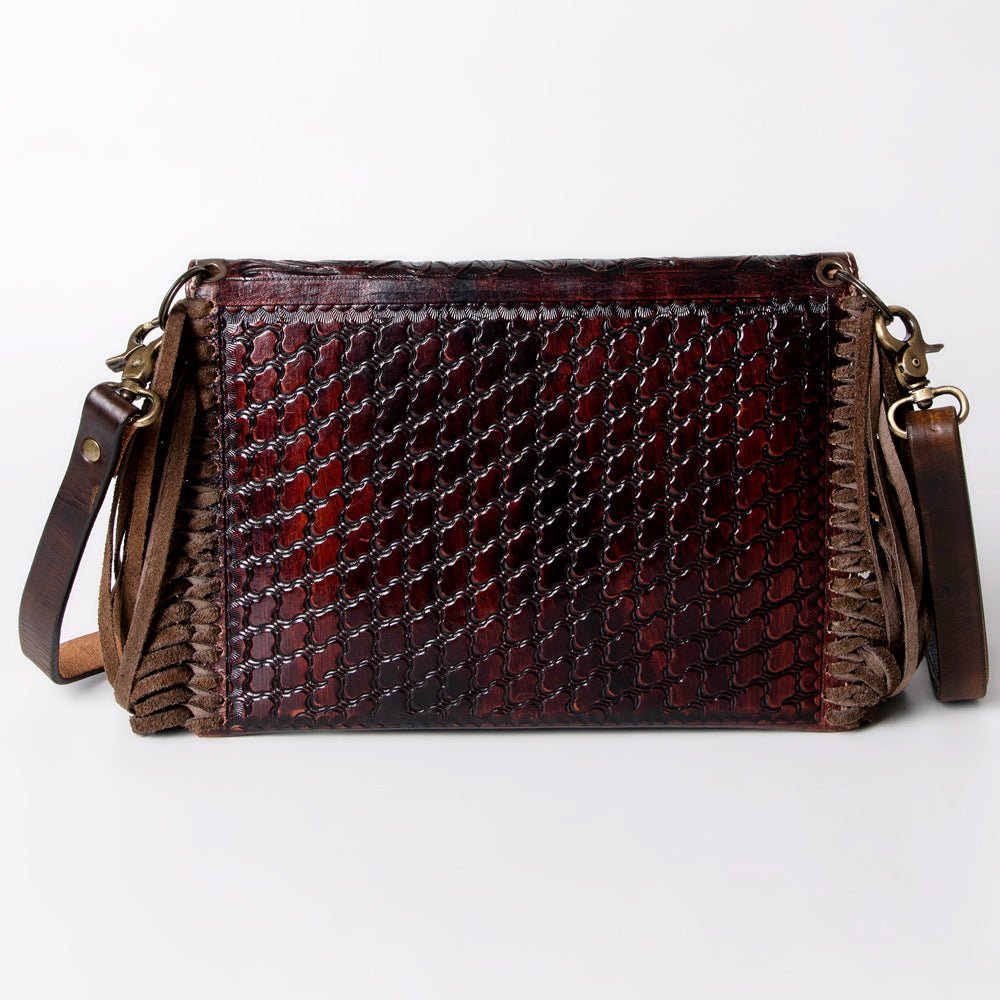 American Darling Hand-Tooled Genuine Leather Envelope Bag
