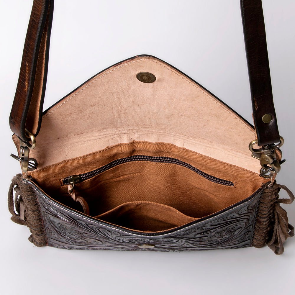 American Darling Hand-Tooled Genuine Leather Envelope Bag