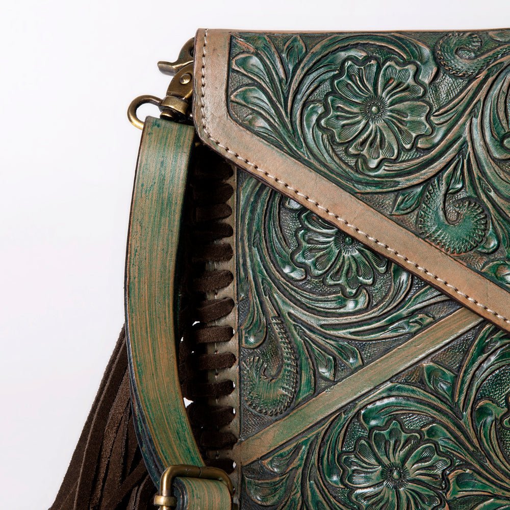 American Darling Hand-Tooled Genuine Leather Envelope Bag