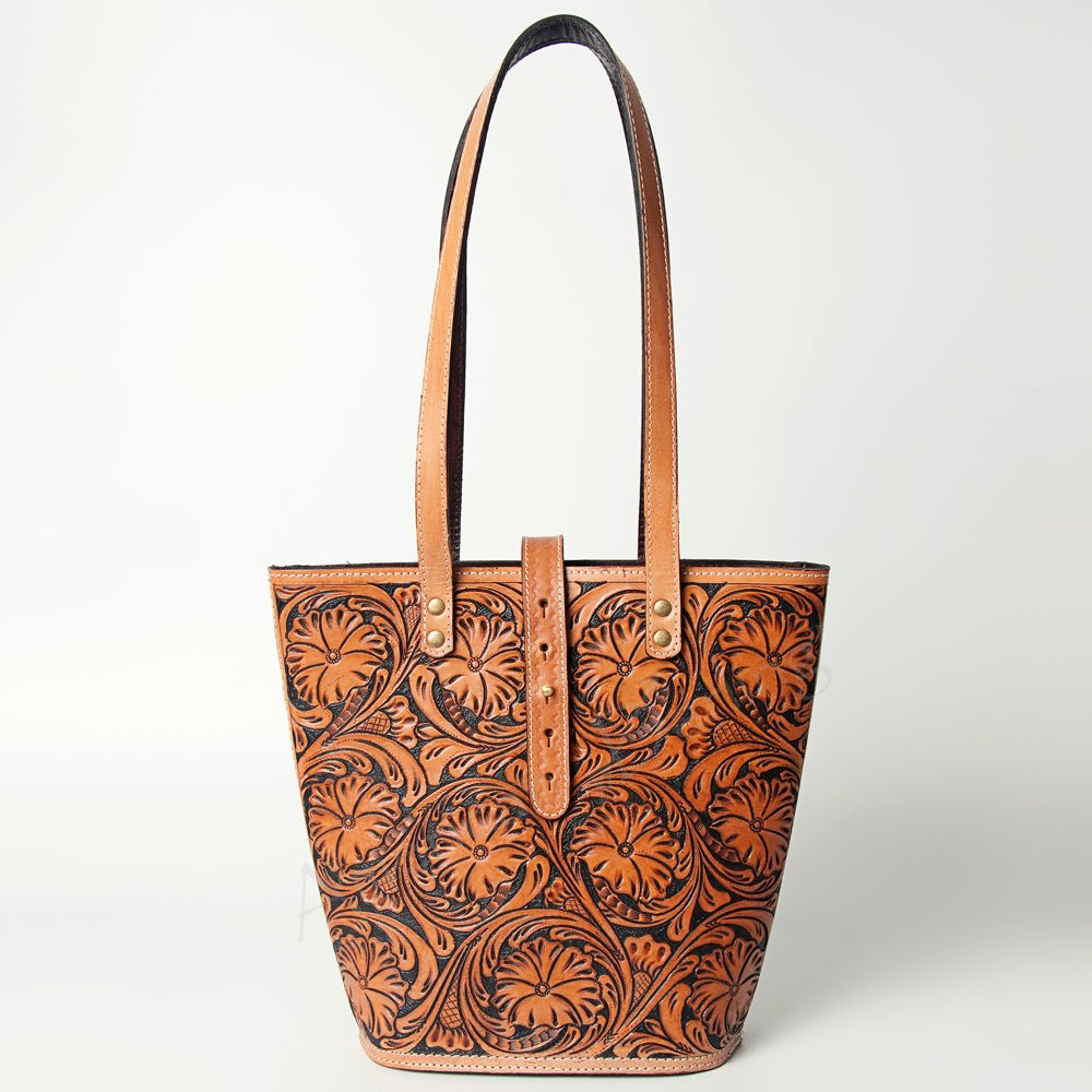 American Darling ADBG477TAN Hand-Tooled Leather Tote