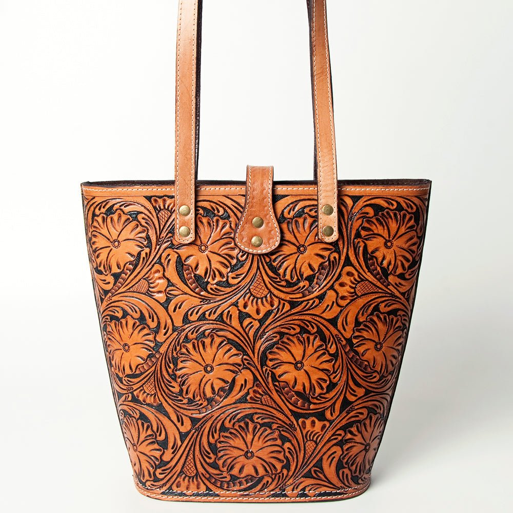 American Darling ADBG477TAN Hand-Tooled Leather Tote