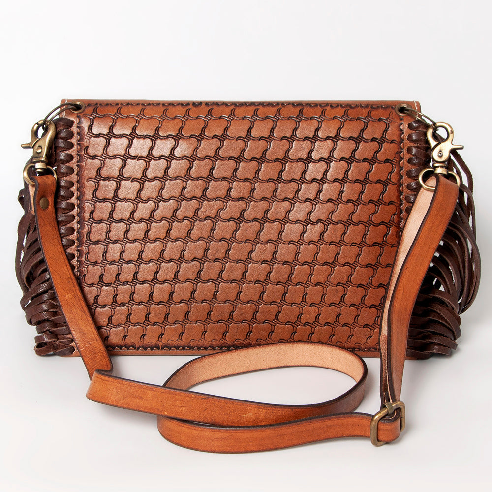 American Darling Hand-Tooled Genuine Leather Envelope Bag