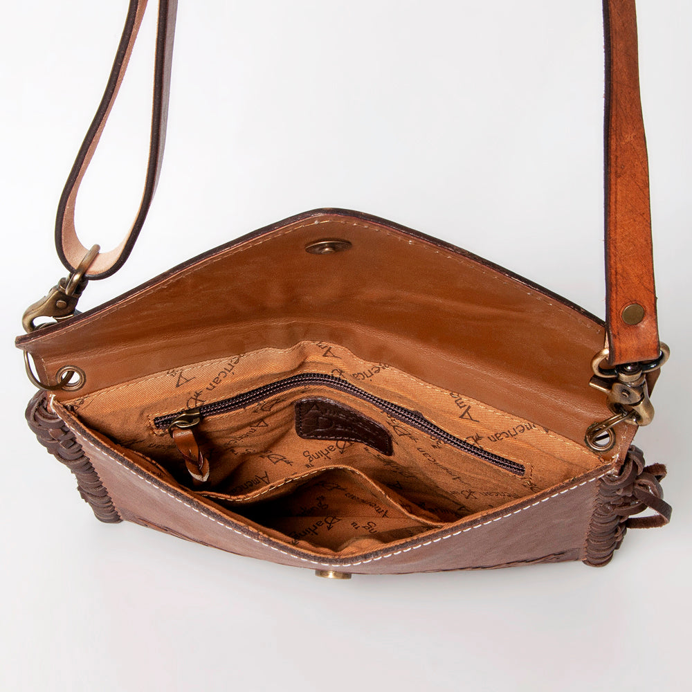 American Darling Hand-Tooled Genuine Leather Envelope Bag
