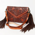 American Darling Hand-Tooled Genuine Leather Envelope Bag