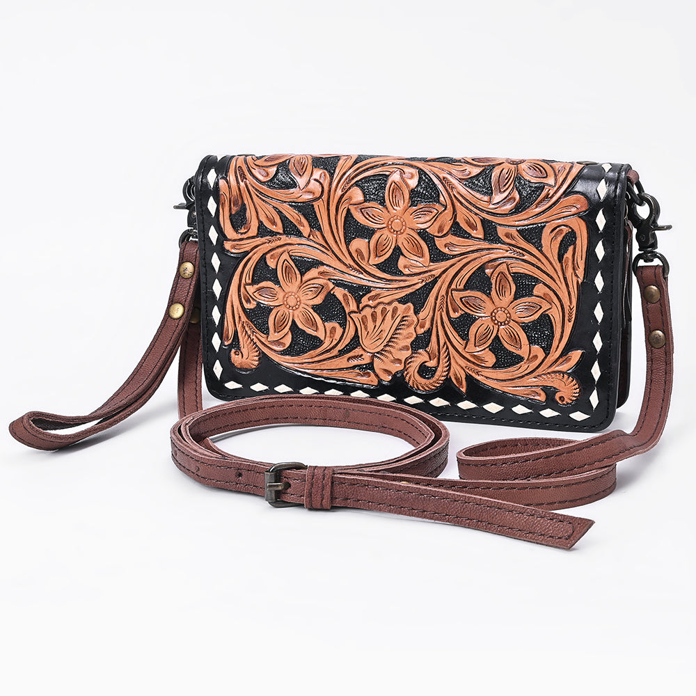 American Darling Organizer Saddle Blanket Genuine Leather Western Women Bag Handbag Purse | for Cute Travel