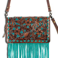 American Darling Organizer Hair On Genuine Leather Western Women Bag Handbag Purse | for Cute Travel