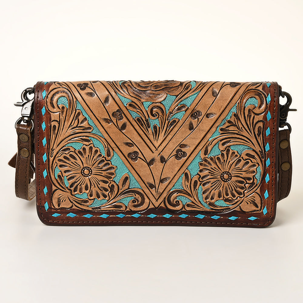 American Darling Organizer Saddle Blanket Genuine Leather Western Women Bag Handbag Purse | for Cute Travel