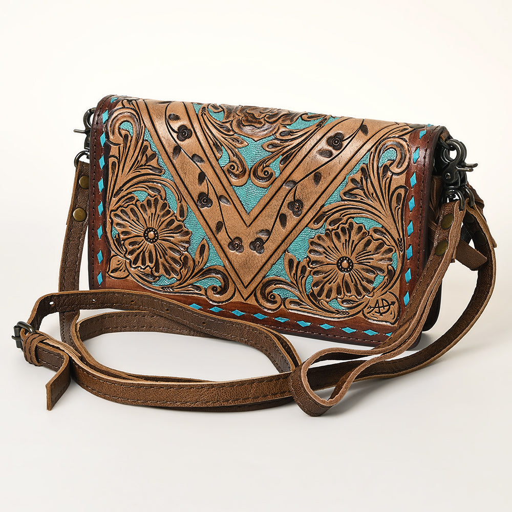 American Darling Organizer Saddle Blanket Genuine Leather Western Women Bag Handbag Purse | for Cute Travel