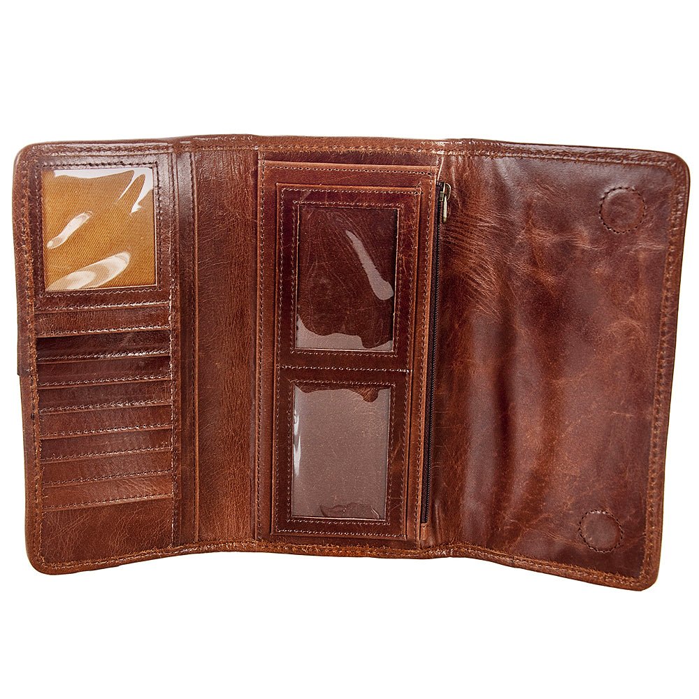 American Darling Hand-Tooled Genuine Leather Wallet