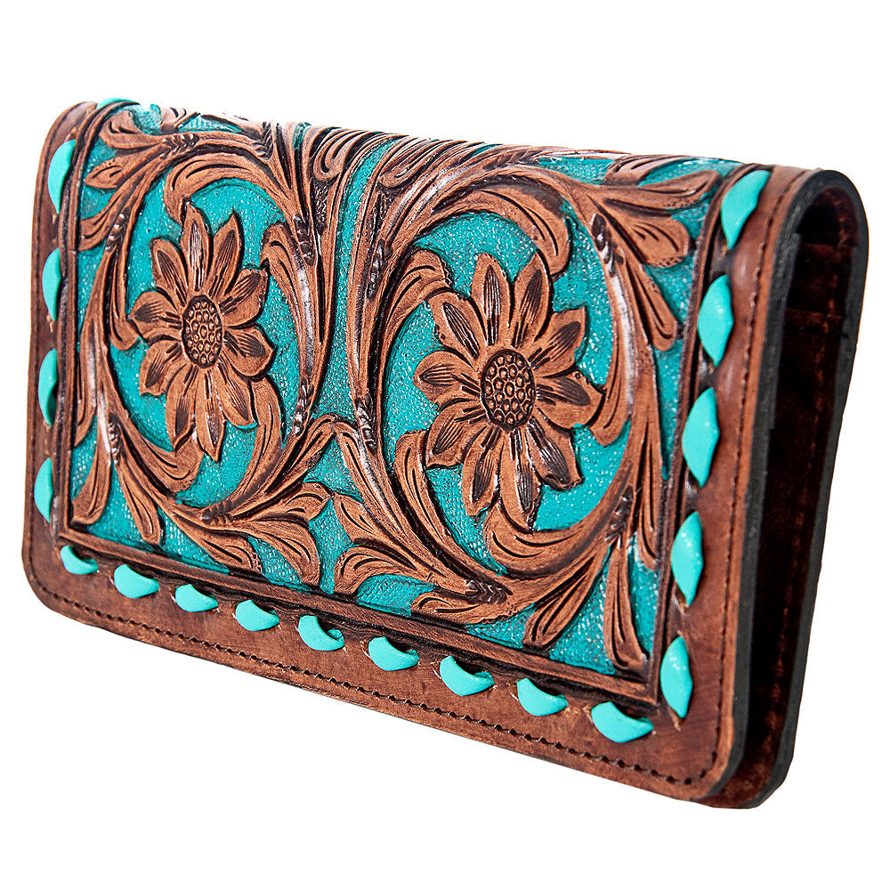 American Darling Hand-Tooled Genuine Leather Wallet