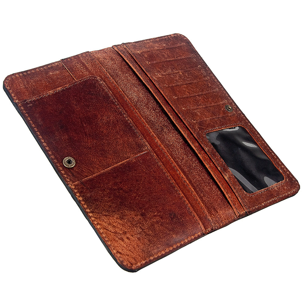 American Darling Hand-Tooled Genuine Leather Wallet