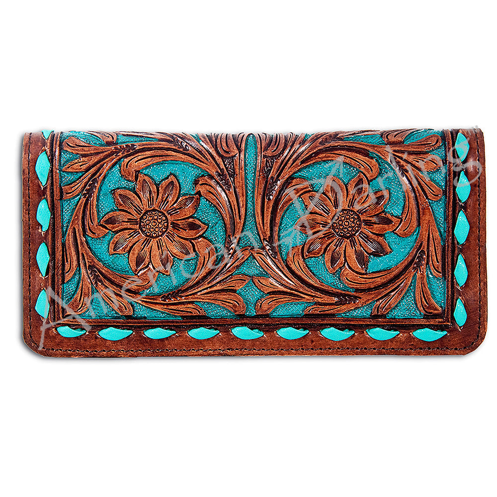 American Darling Hand-Tooled Genuine Leather Wallet