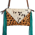 American Darling Women's Envelope Bag Hair - On Genuine Leather Handbag and Ladies Purse