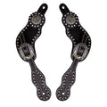 HILASON Hand-Tooled Leather Spur Straps for Men & Women – Western Design, Adjustable Fit