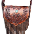 American Darling Tote Hand Tooled Genuine Leather