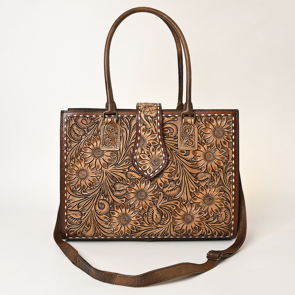 American Darling Hand-Tooled Genuine Leather Tote