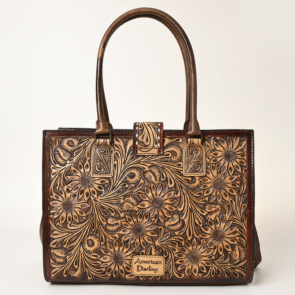American Darling Hand-Tooled Genuine Leather Tote