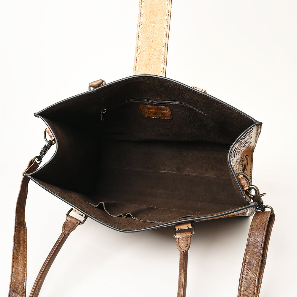 American Darling Hand-Tooled Genuine Leather Tote