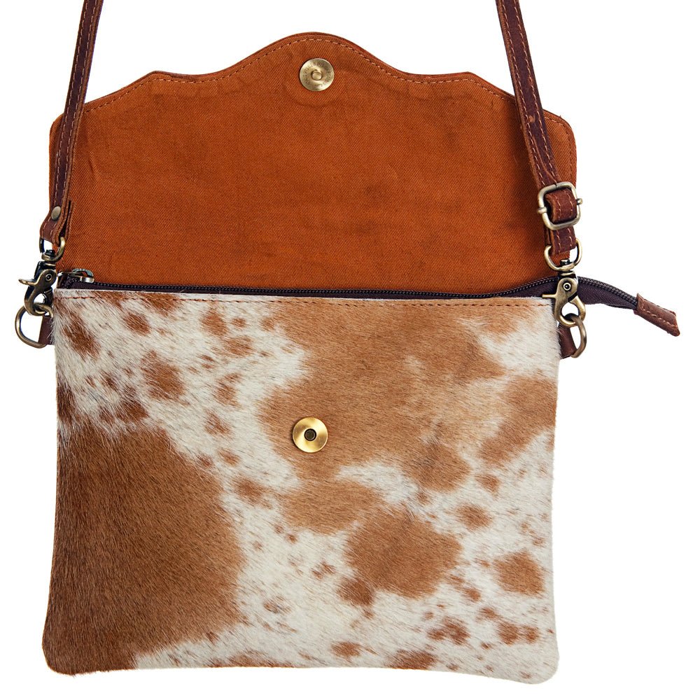 American Darling Envelope Hand Tooled Hair-On Genuine Leather