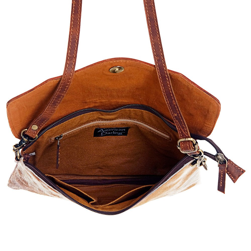 American Darling Envelope Hand Tooled Hair-On Genuine Leather
