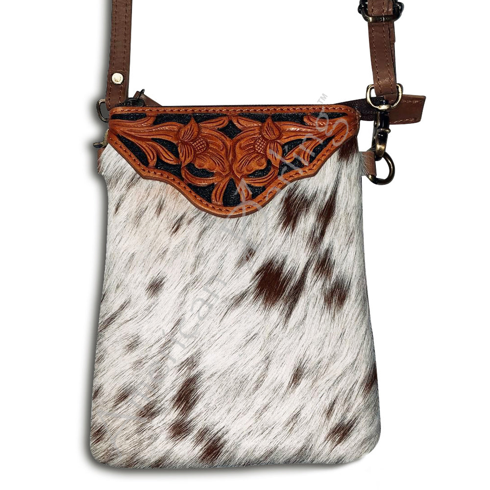 American Darling Hand Tooled Hair-On Genuine Leather