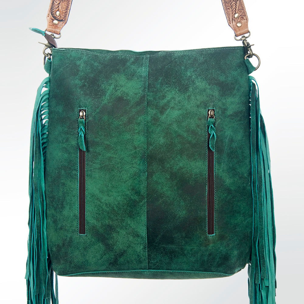 American Darling Hand-Tooled Genuine Leather Large Crossbody Bag