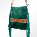 American Darling Hand-Tooled Genuine Leather Large Crossbody Bag