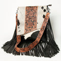 American Darling Crossbody Hand Tooled Hair-On Genuine Leather