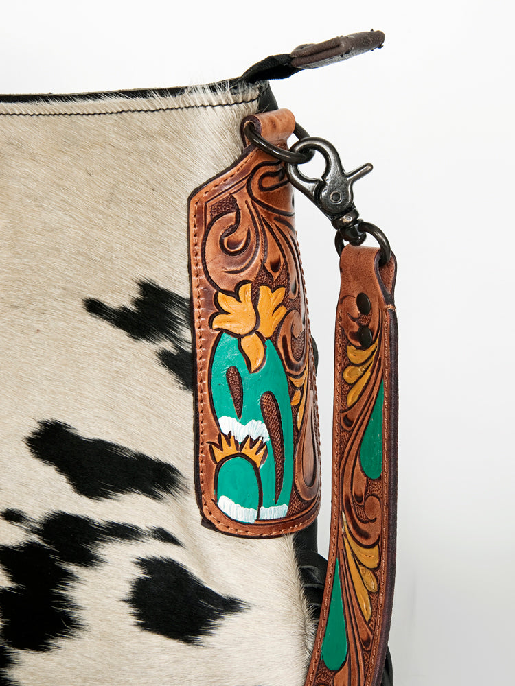 American Darling Hair-On Genuine Leather Large Crossbody Bag