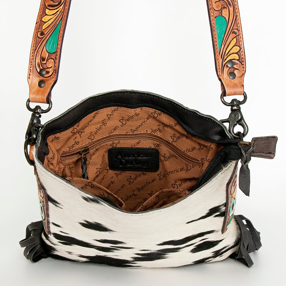 American Darling Hair-On Genuine Leather Large Crossbody Bag