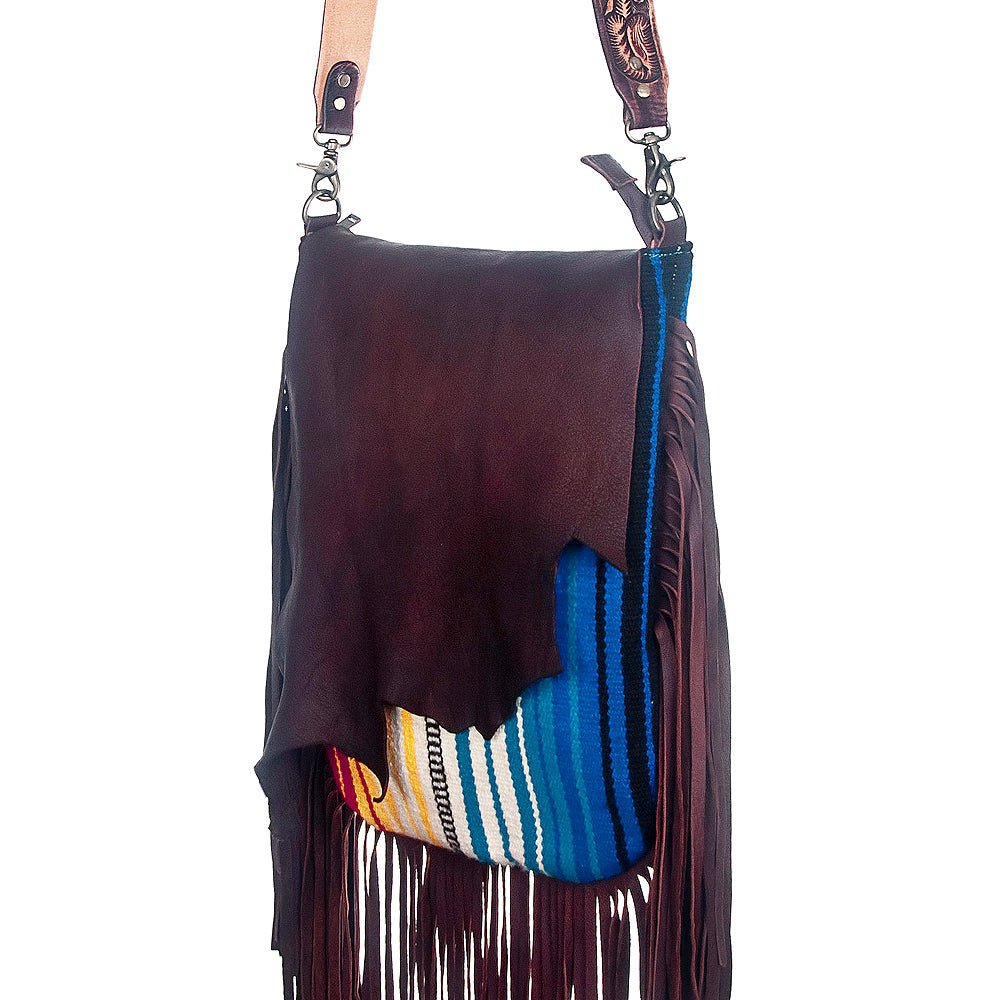 American Darling Crossbody Saddle Blanket Genuine Leather