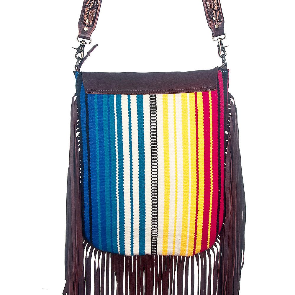 American Darling Crossbody Saddle Blanket Genuine Leather