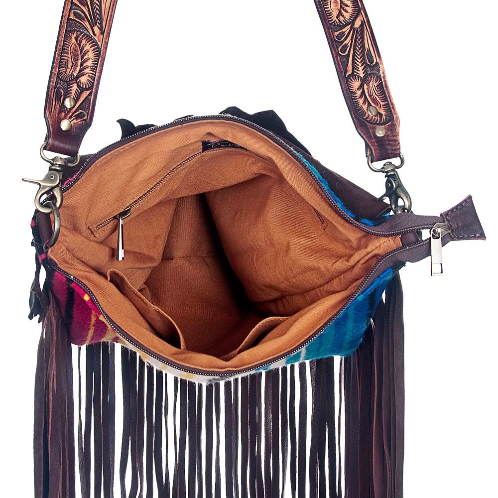 American Darling Crossbody Saddle Blanket Genuine Leather