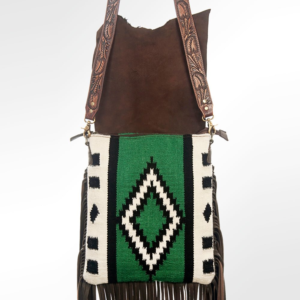 American Darling Crossbody Saddle Blanket Genuine Leather
