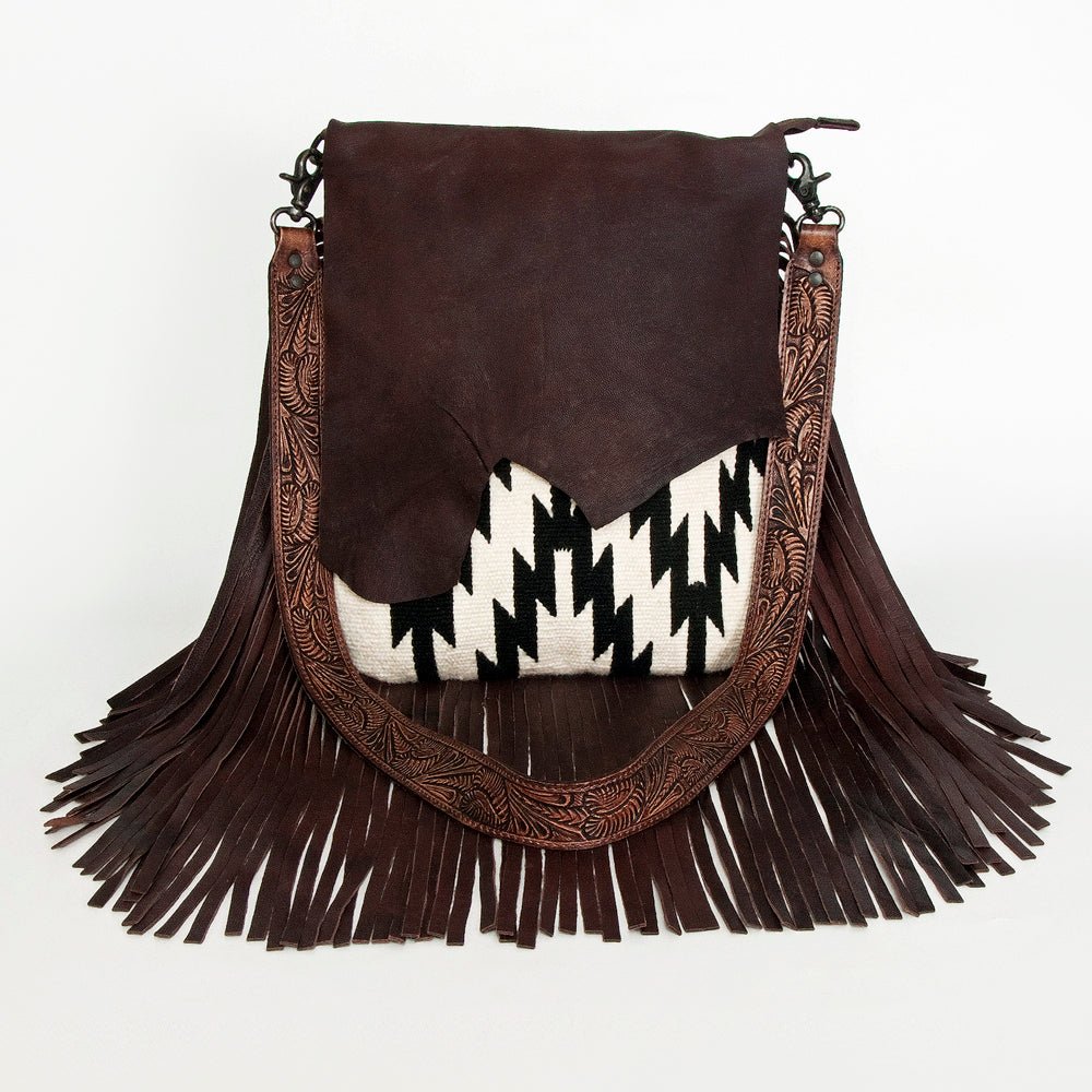American Darling Crossbody Saddle Blanket Genuine Leather