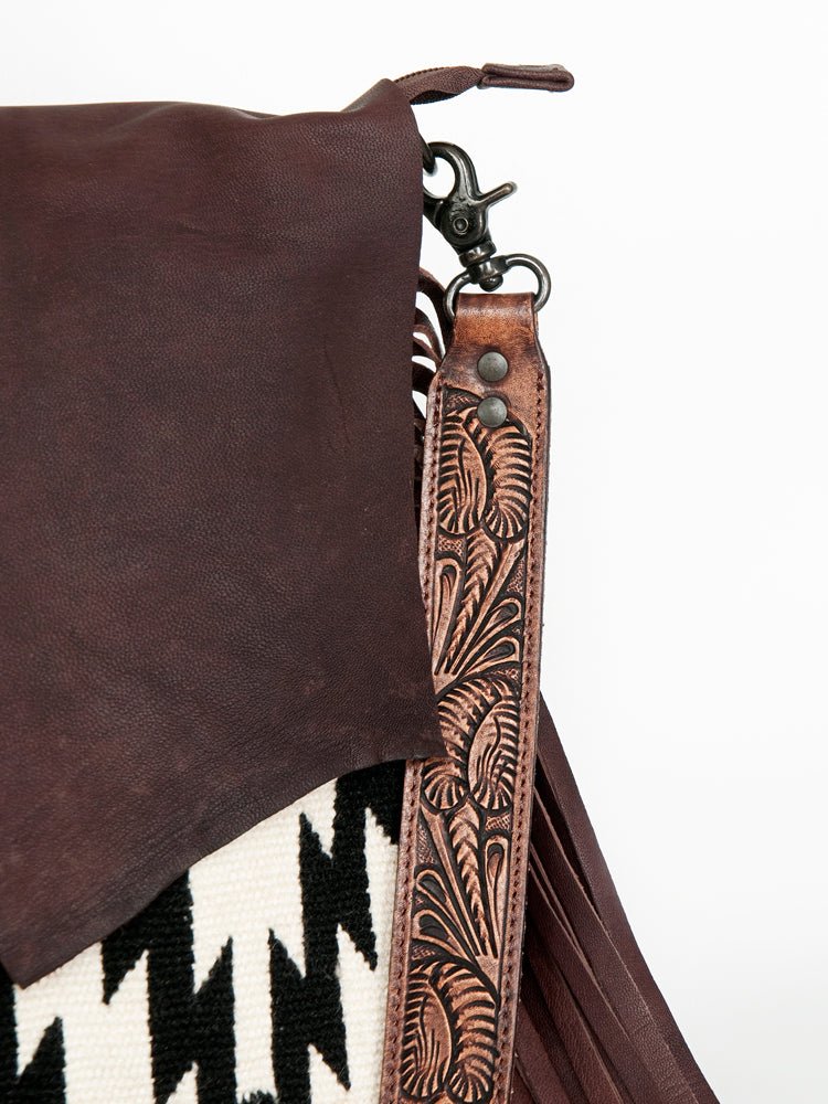 American Darling Crossbody Saddle Blanket Genuine Leather