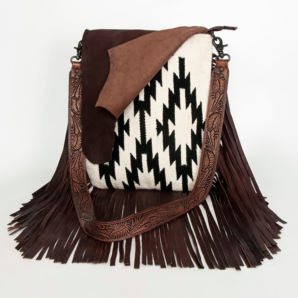 American Darling Crossbody Saddle Blanket Genuine Leather