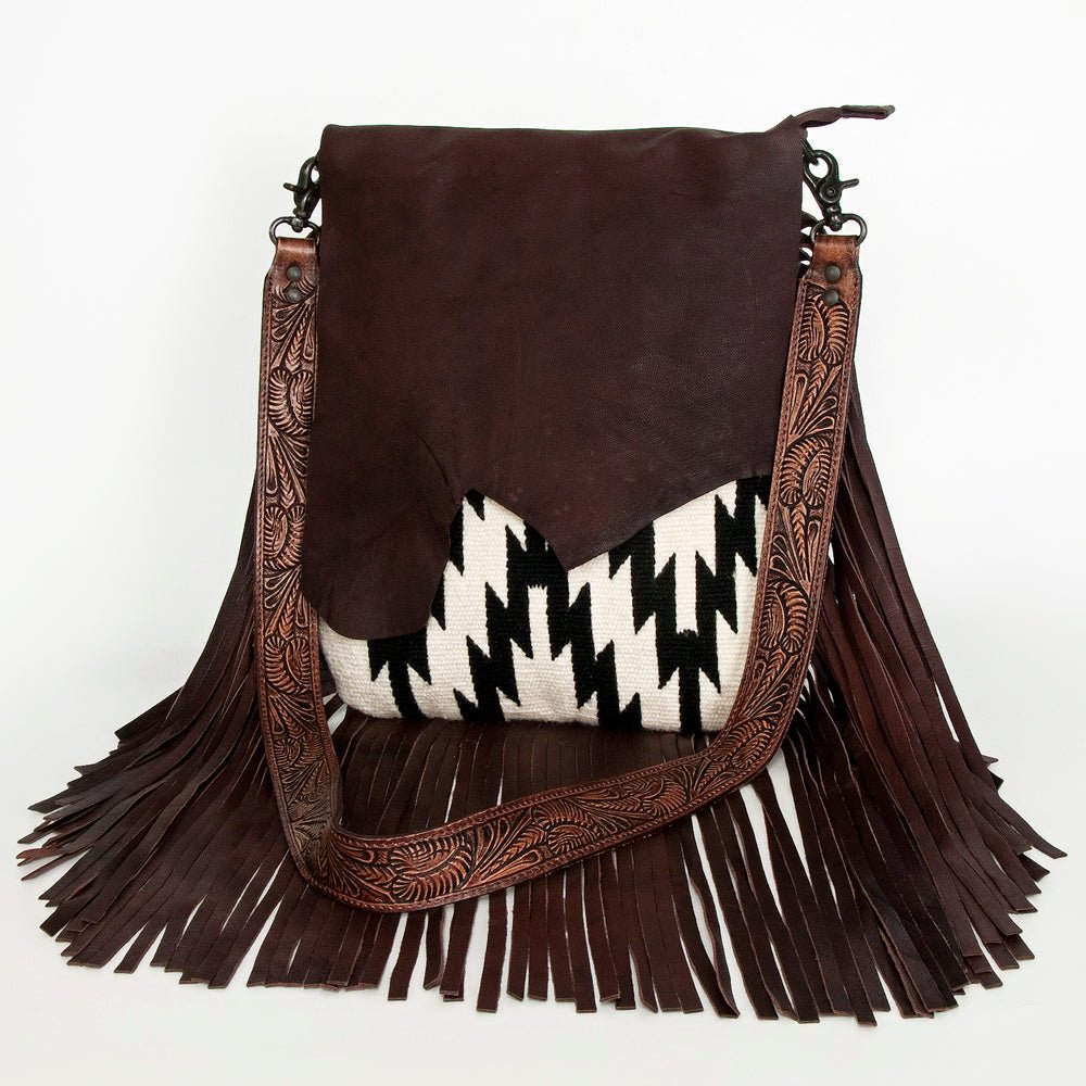 American Darling Crossbody Saddle Blanket Genuine Leather