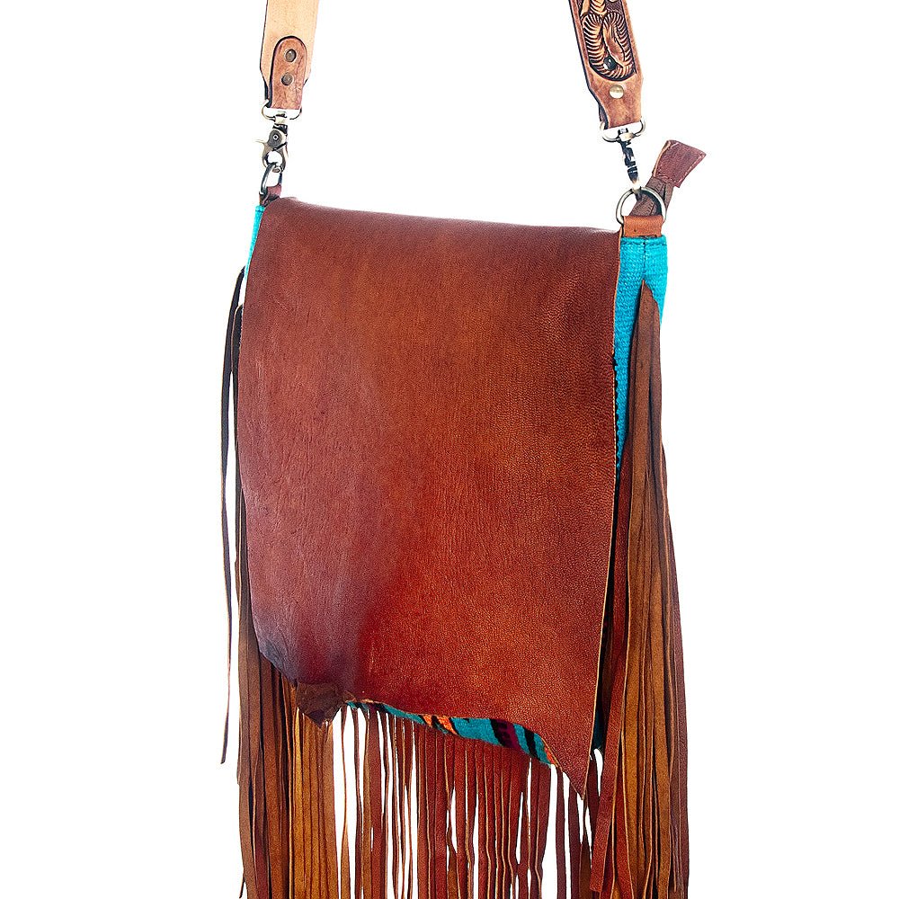 American Darling Crossbody Saddle Blanket Genuine Leather