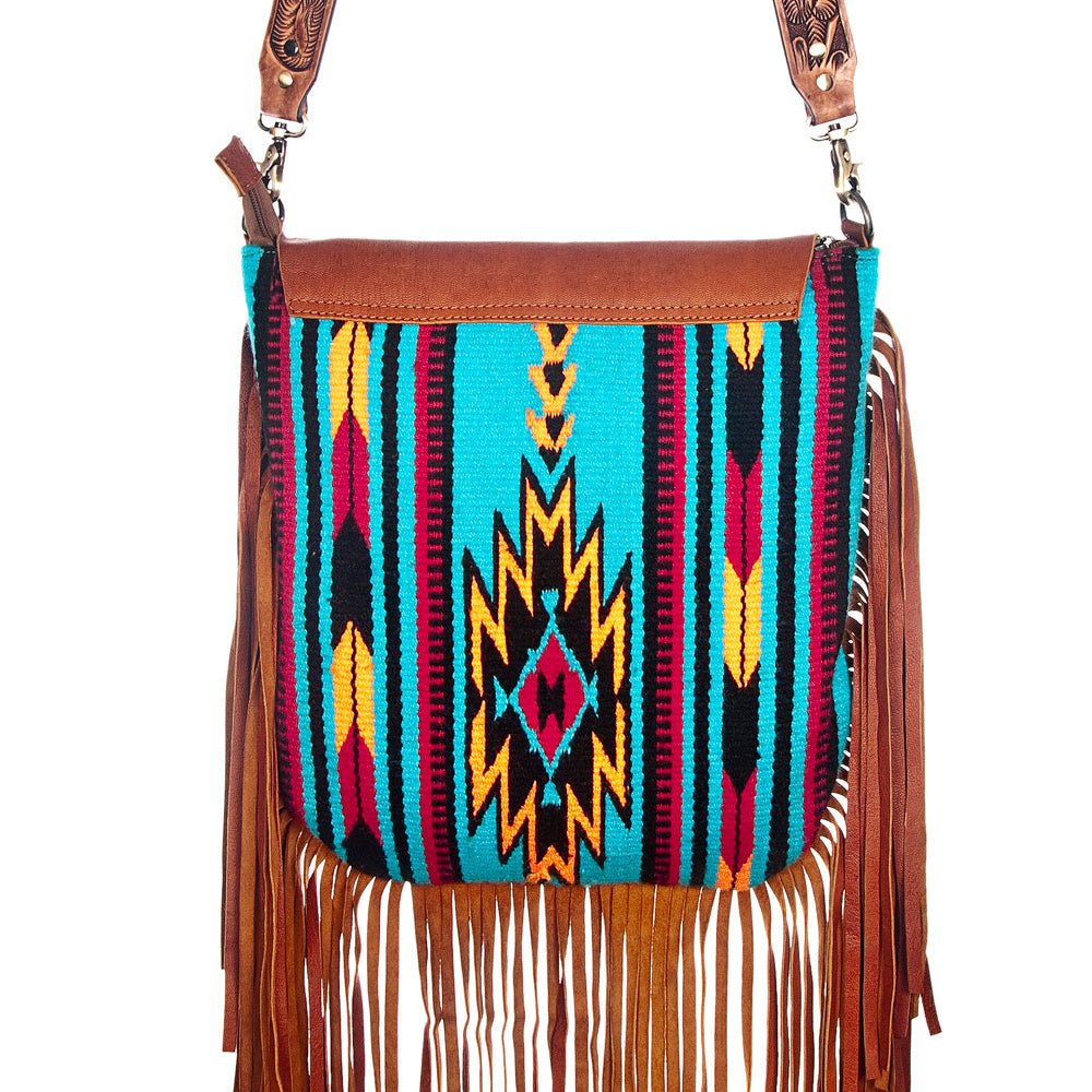 American Darling Crossbody Saddle Blanket Genuine Leather