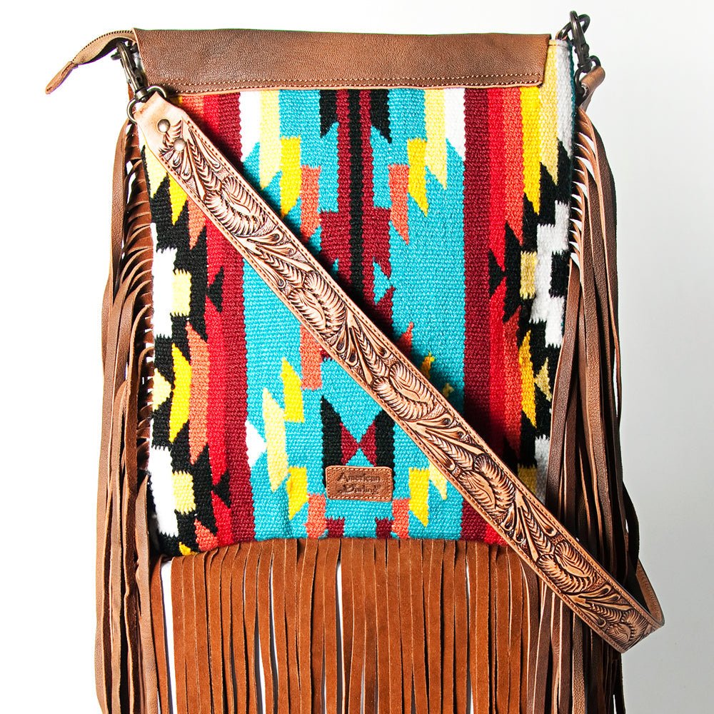 American Darling Crossbody Saddle Blanket Genuine Leather