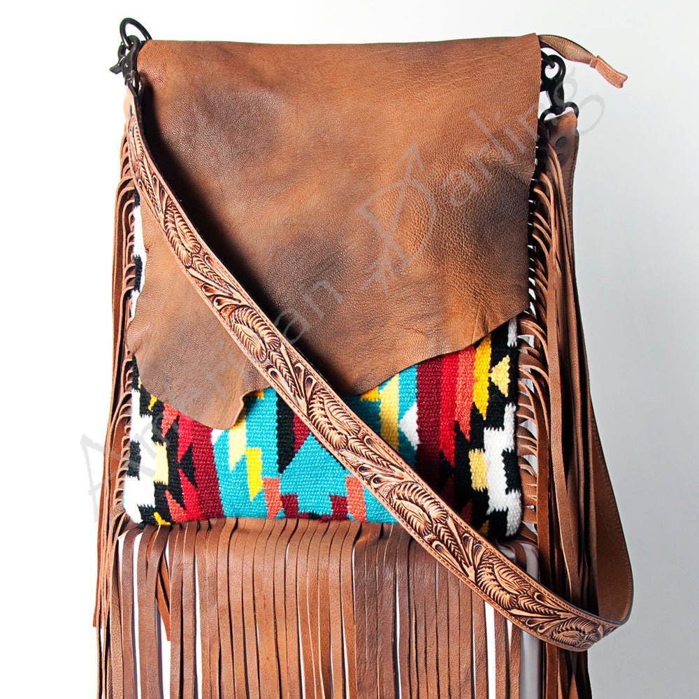 American Darling Crossbody Saddle Blanket Genuine Leather