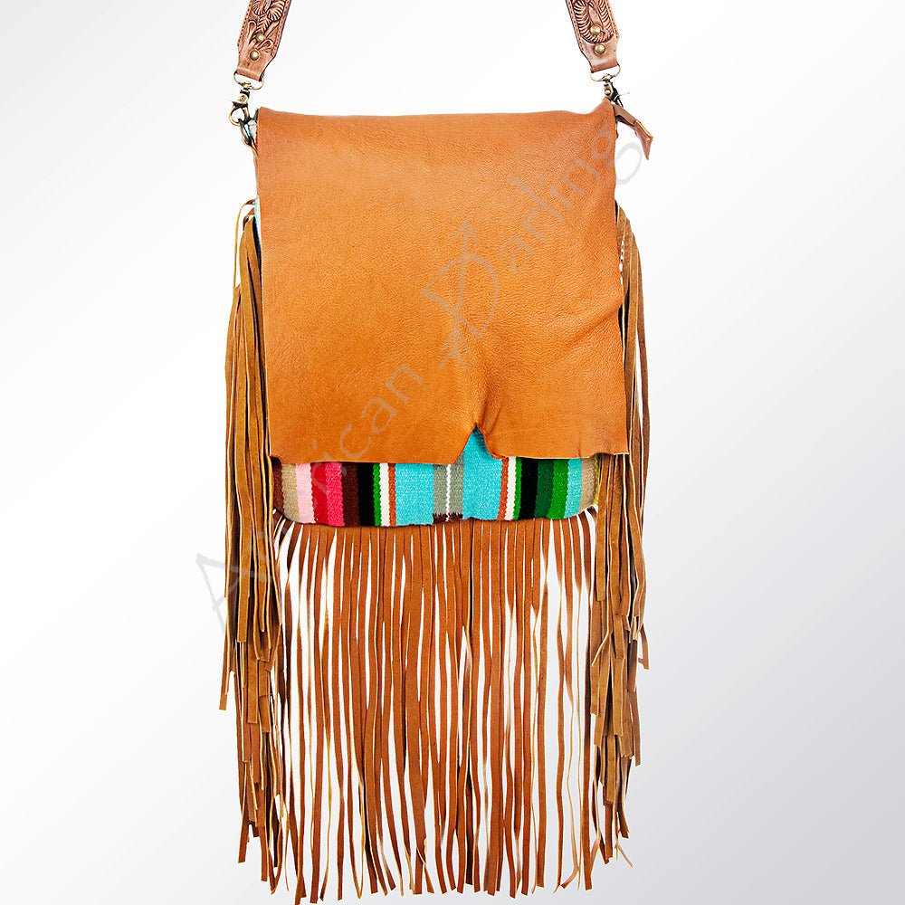 American Darling Crossbody Saddle Blanket Genuine Leather