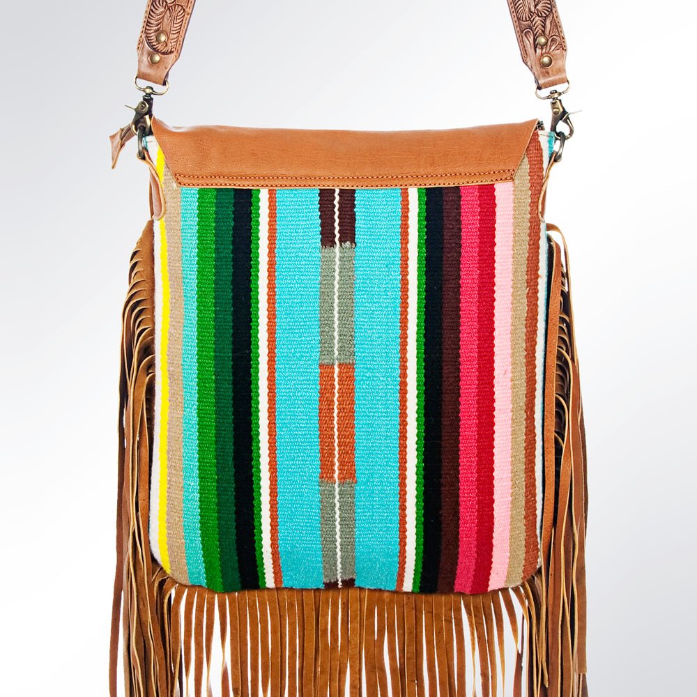 American Darling Crossbody Saddle Blanket Genuine Leather