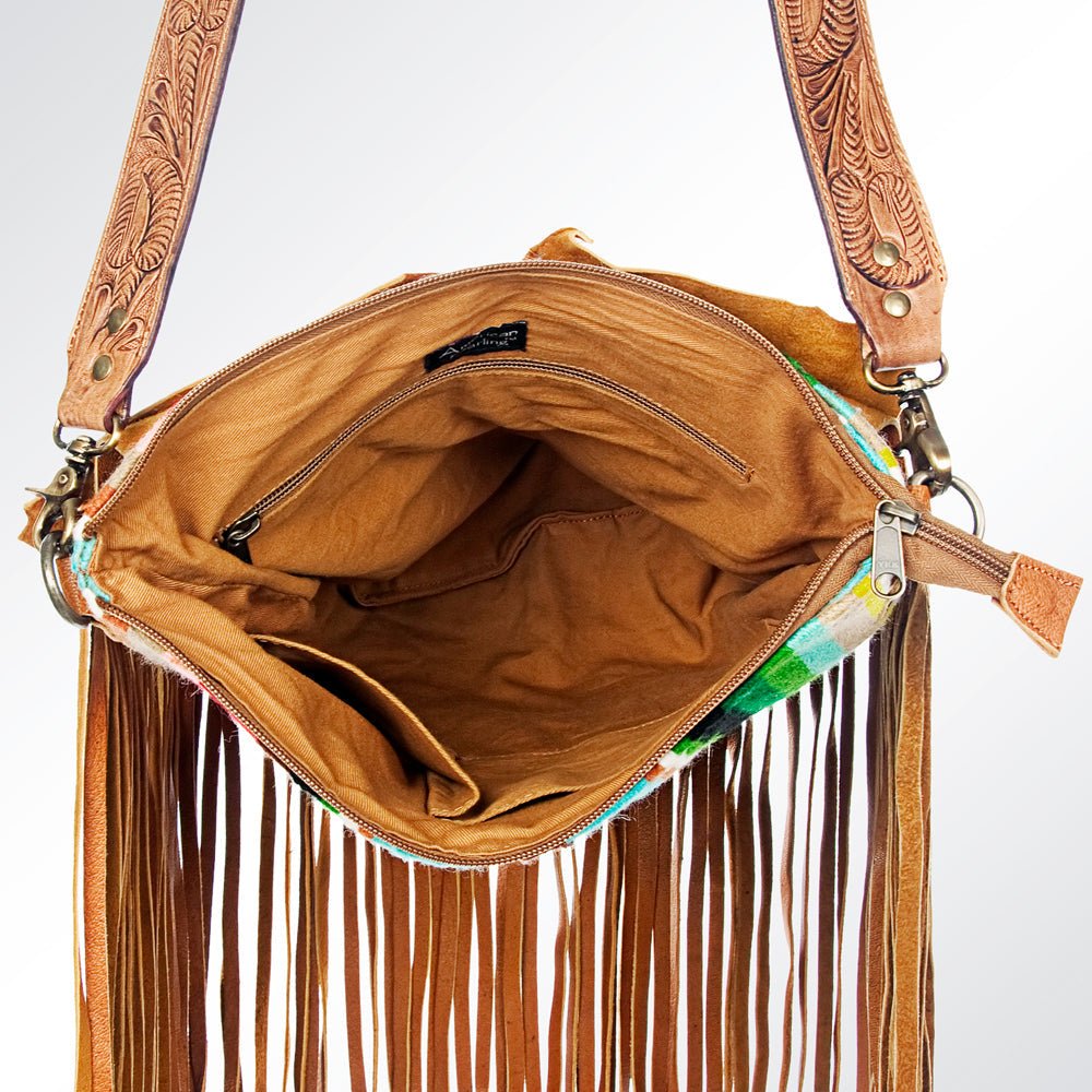 American Darling Crossbody Saddle Blanket Genuine Leather